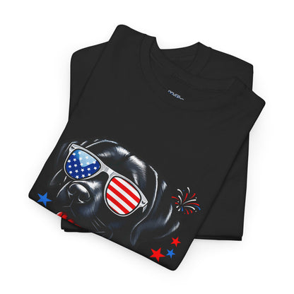 Patriotic American Labrador Retriever With Sunglasses Unisex T-Shirt