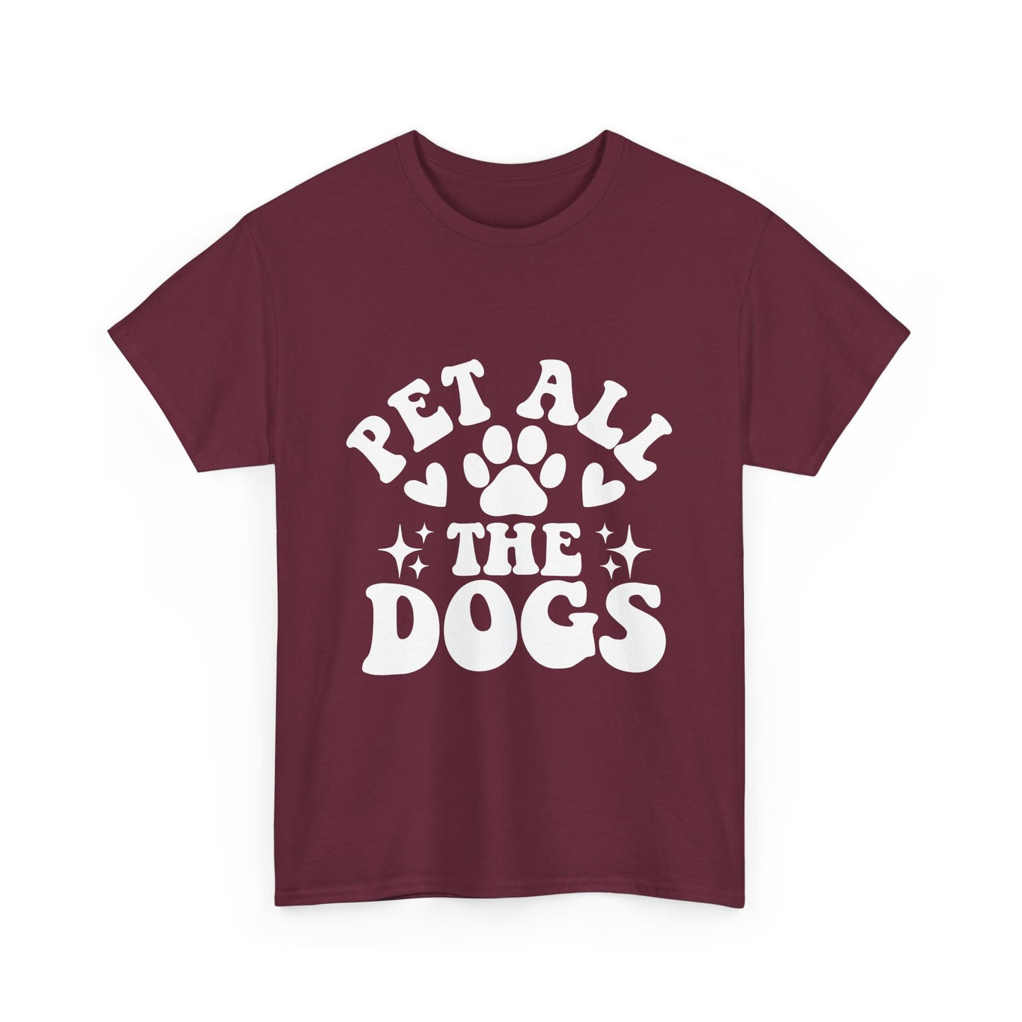 Pet All the Dogs Cotton T-Shirt, Dog Lover Tee