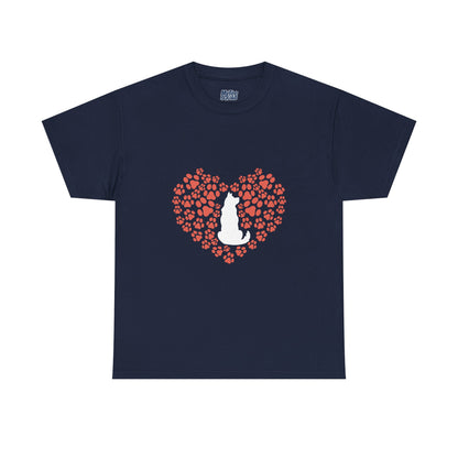 Dog Lover's Heart - Unisex Cotton Tee