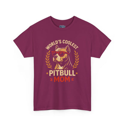 World's Coolest Pitbull Mom T-Shirt | Gift For Dog Mom