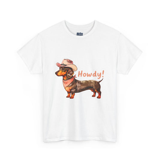 Dachshund Howdy Unisex T-Shirt – Southern Charm For Pup Fans