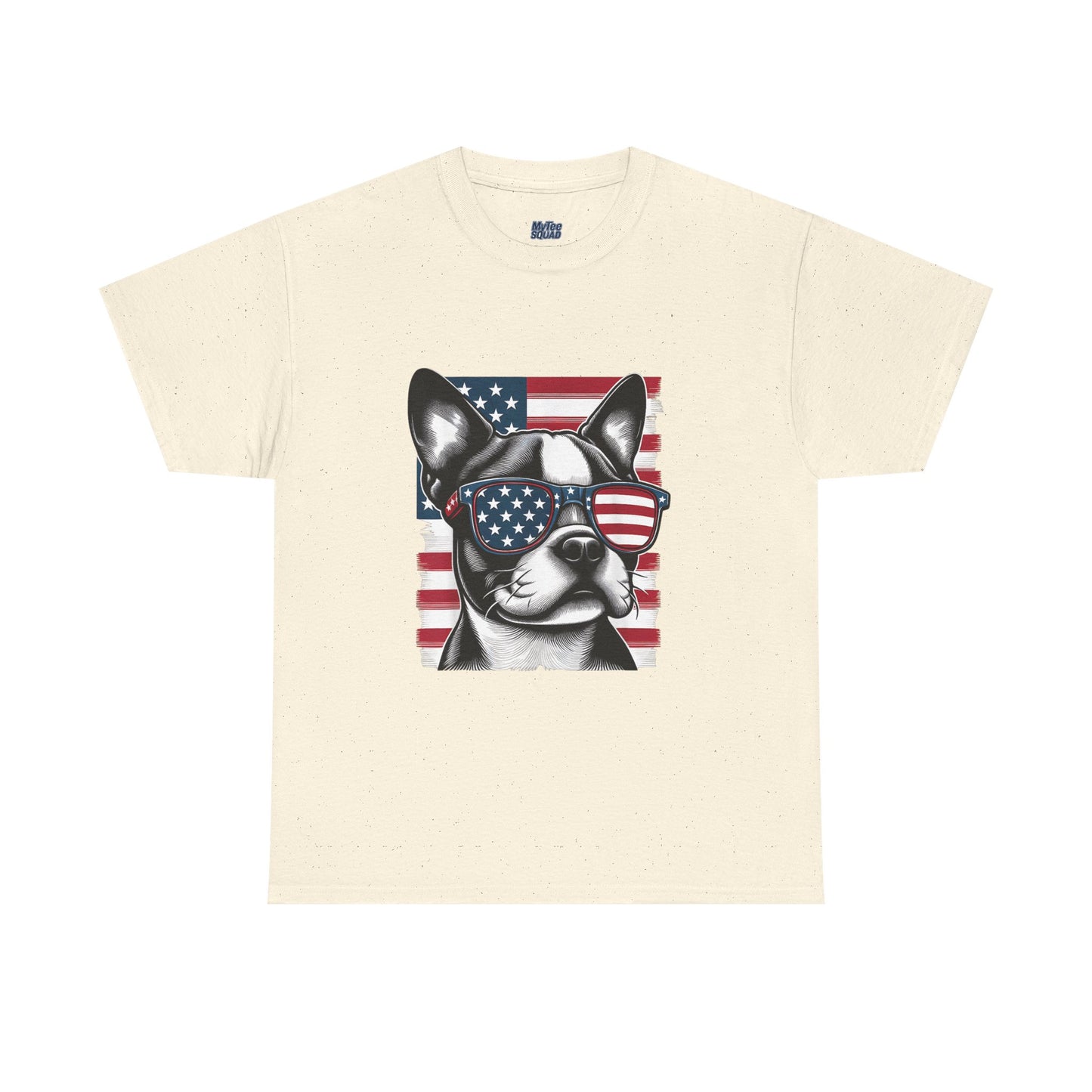 Patriotic Boston Terrier with Sunglasses Unisex T-Shirt