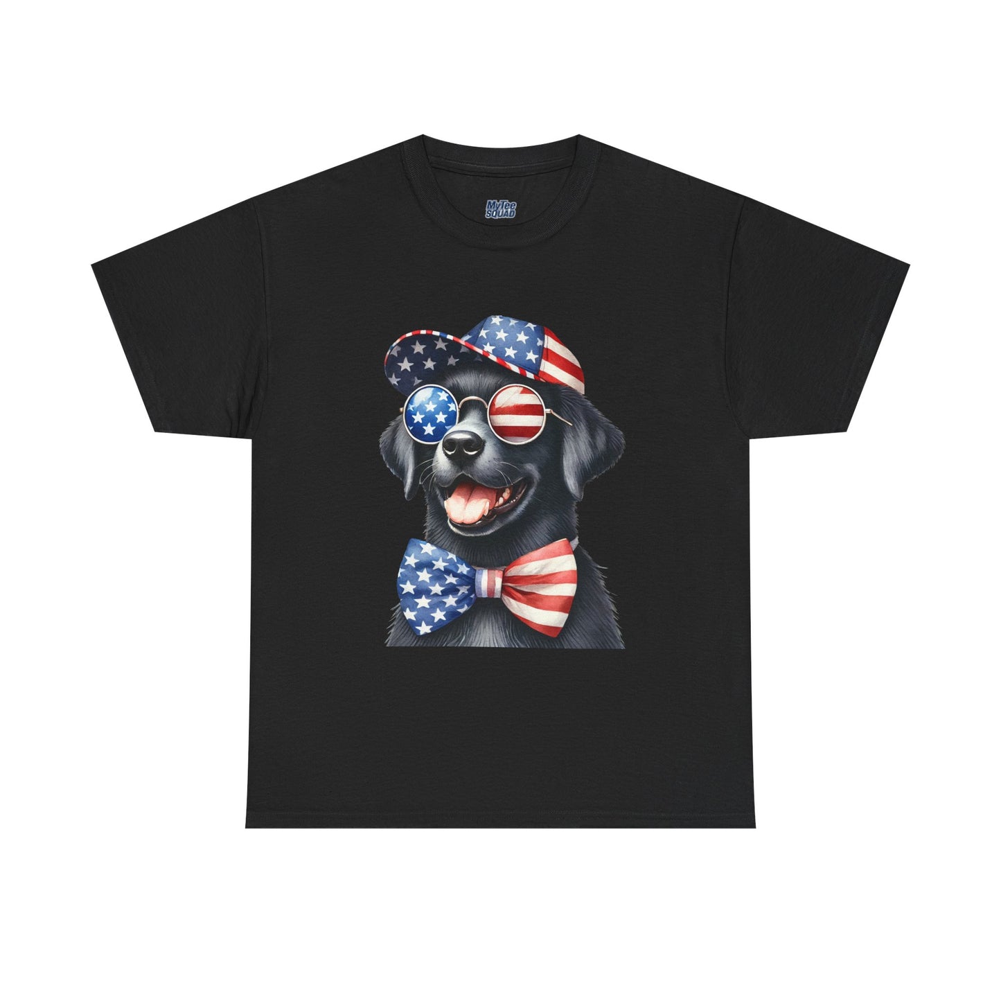 Patriotic Labrador Retriever With Sunglasses And Bow Unisex T-Shirts