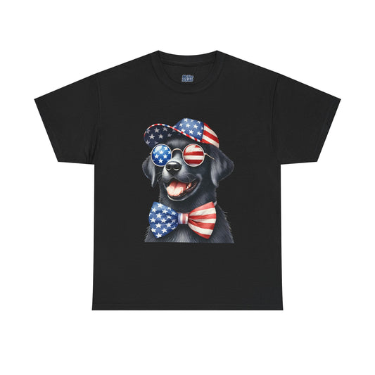 Patriotic Labrador Retriever With Sunglasses And Bow Unisex T-Shirts