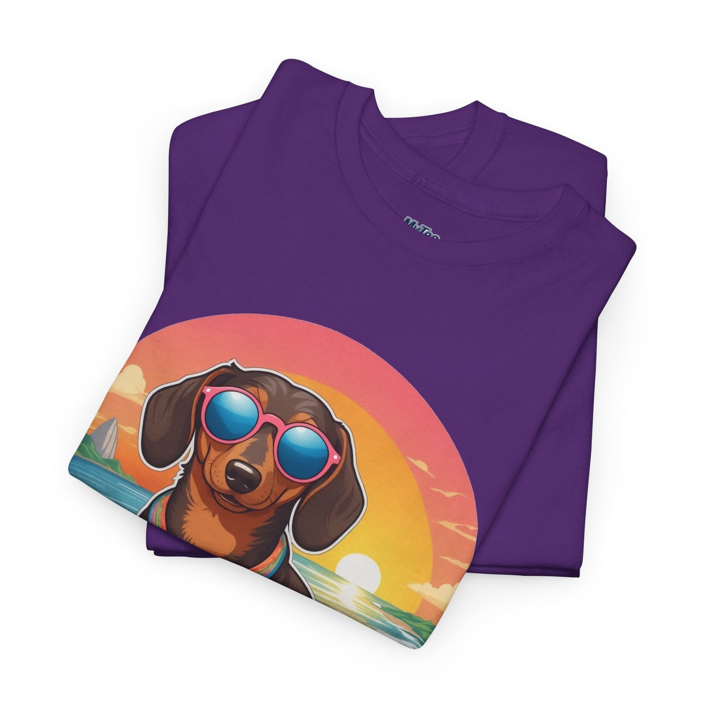 Dachshund Summer Style T-Shirt – Sunglasses & Sand Pup Design