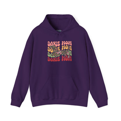 Doxie Mom Retro Hoodie – Cozy Hoodie With Colorful Dog Print