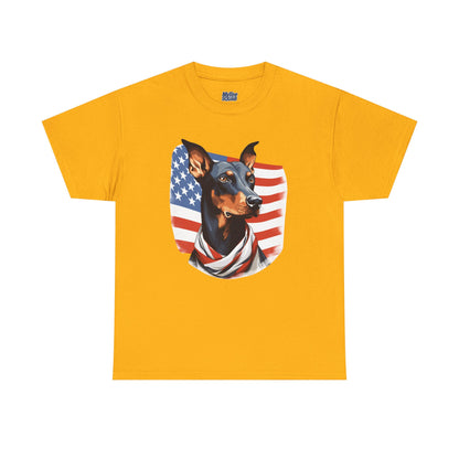 Patriotic Doberman Pinscher Unisex T-Shirt