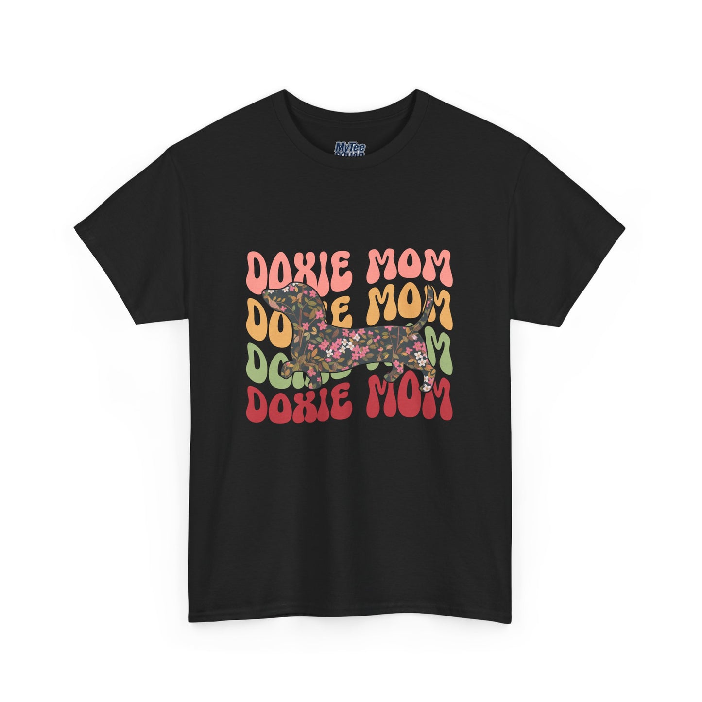 Doxie Mom Retro T-Shirt – Colorful Dog Mom Graphic Tee