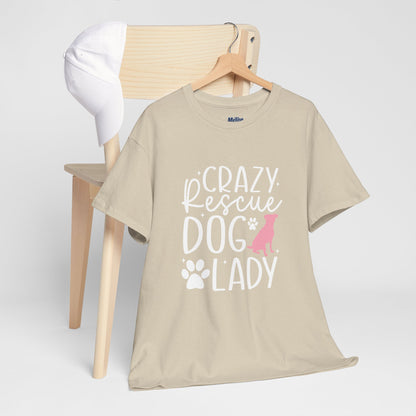 Crazy Rescue Dog Lady T-Shirt | Gift For Pet Mama
