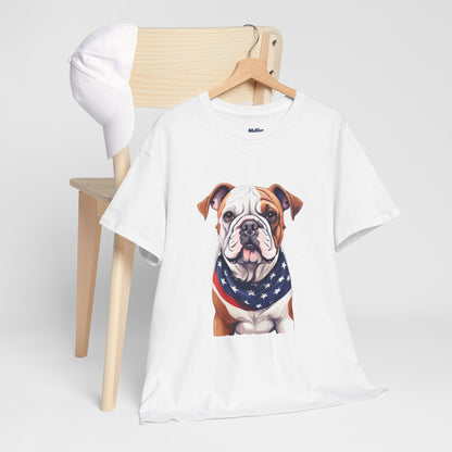Patriotic Bulldog Unisex T-Shirt
