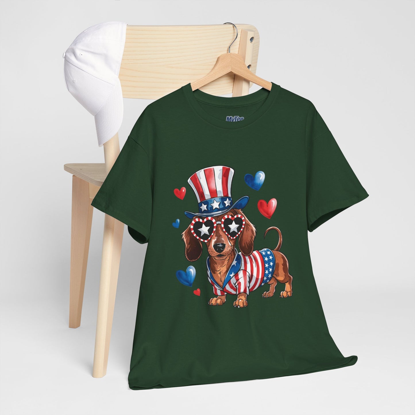 Patriotic Dachshund Unisex T-Shirt | Dog Lover Gift, July 4th Celebration