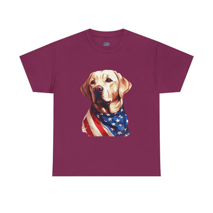 Patriotic Labrador In Stars & Stripes Unisex T Shirts