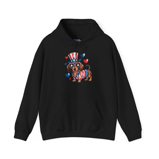 Patriotic Dachshund Unisex Hoodie - Perfect For 4th Of July