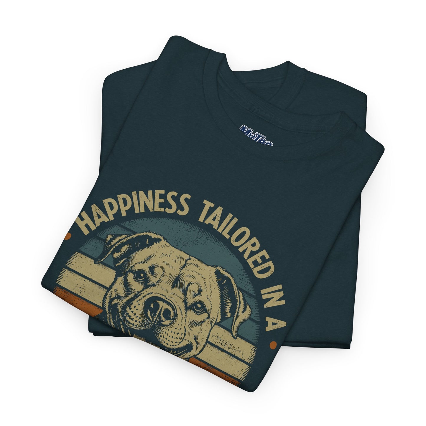Happiness Tailored In A Pitbull Smile Unisex Tee | Animal Rescue Support Tee