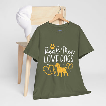 Real Men Love Dogs Cotton T-Shirts | Dog Lover