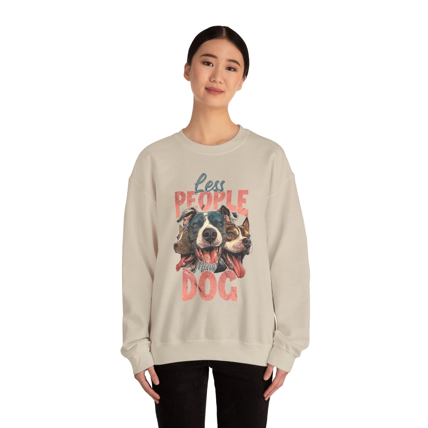 Less People More Dog Sweatshirt – Cozy Dog Lover Crewneck