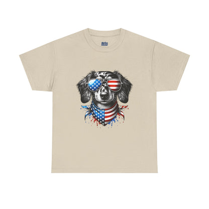 Patriotic Dachshund with Sunglasses Unisex T-Shirt