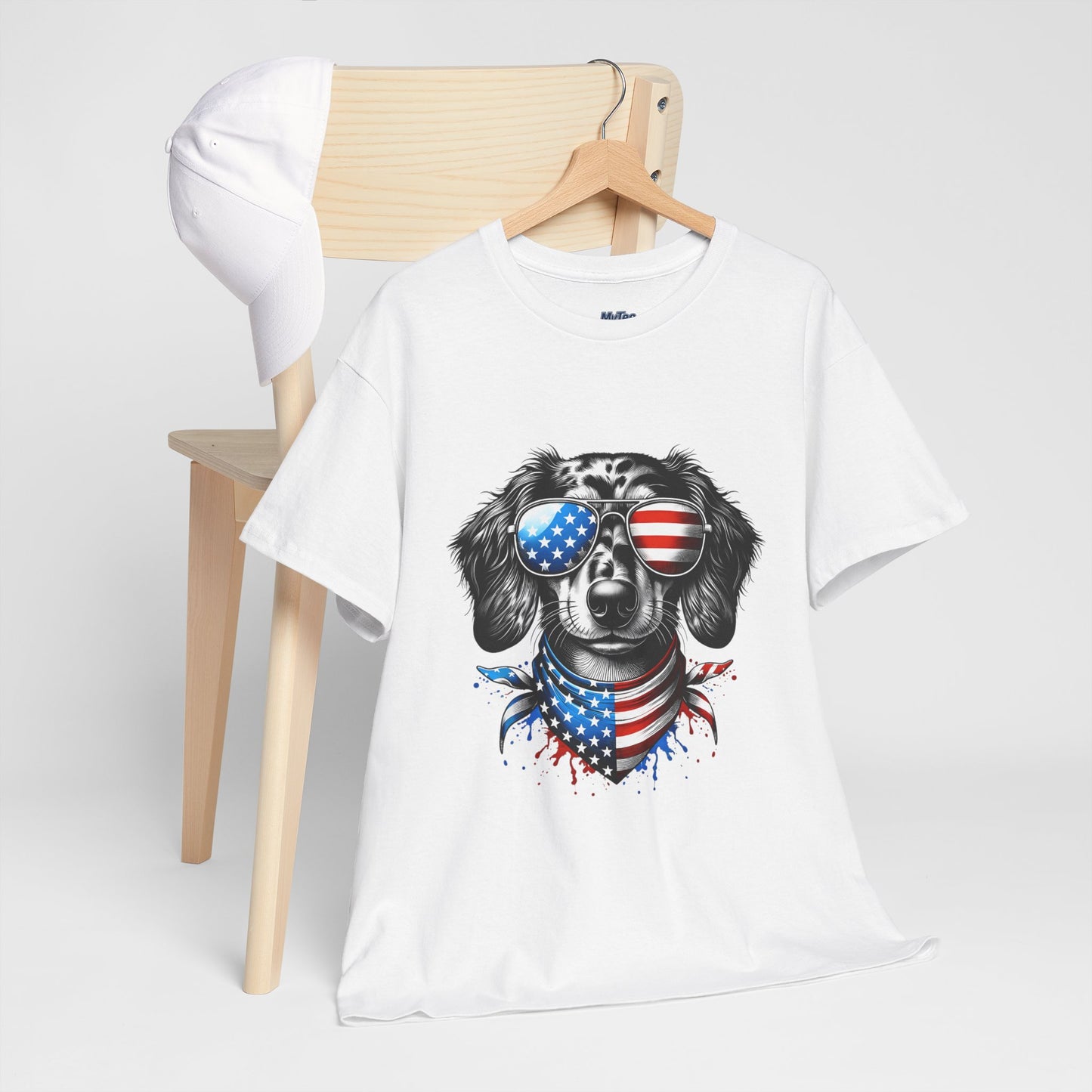 Patriotic Dachshund with Sunglasses Unisex T-Shirt