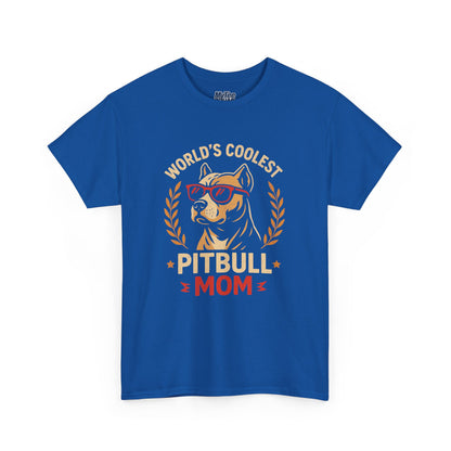 World's Coolest Pitbull Mom T-Shirt | Gift For Dog Mom