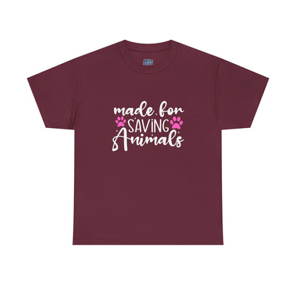 Made For Saving Animals Unisex Cotton T-Shirt | Dog Lover