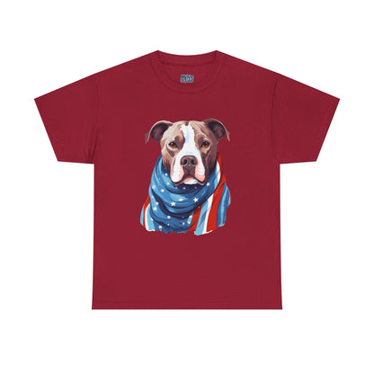 Patriotic American Staffordshire Terrier Unisex T-Shirt