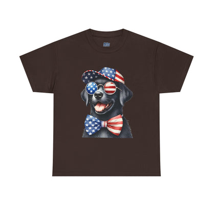 Patriotic Labrador Retriever With Sunglasses And Bow Unisex T-Shirts