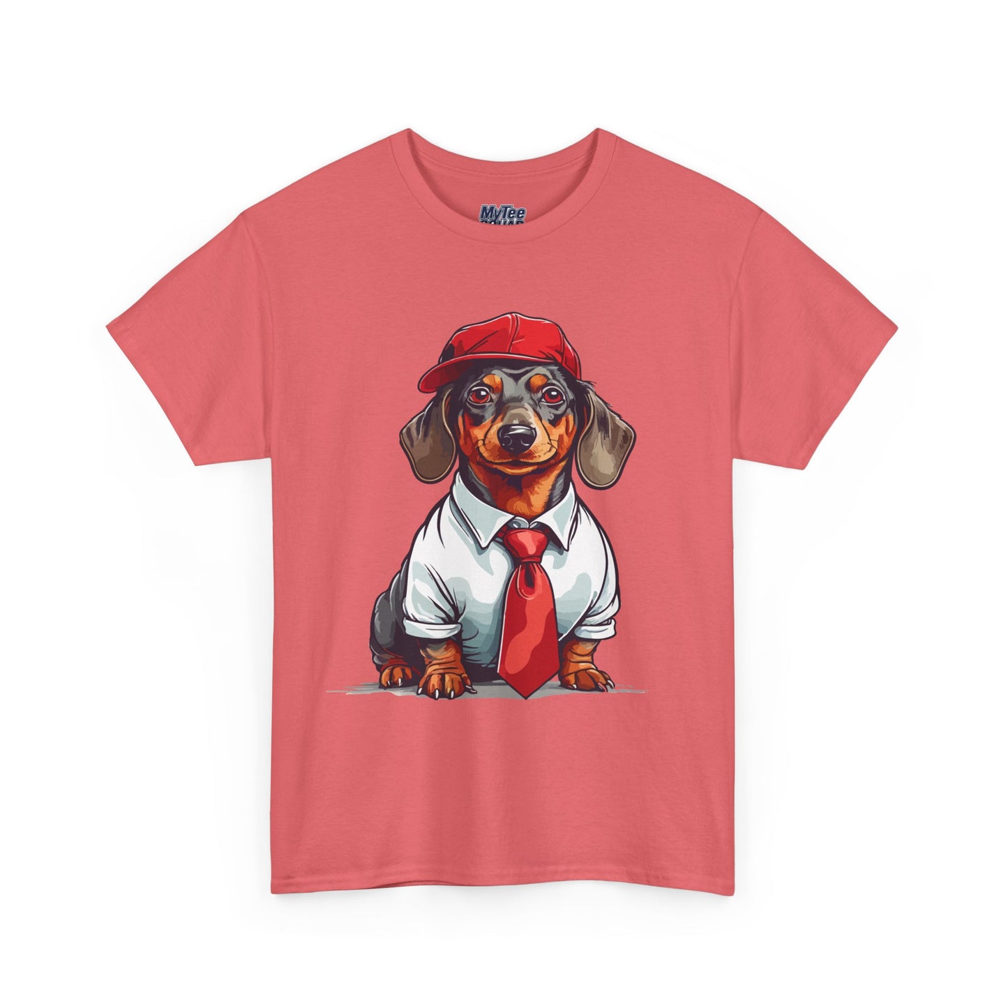 Dachshund Boss Unisex T-Shirt – Cool Pup in Cap & Tie