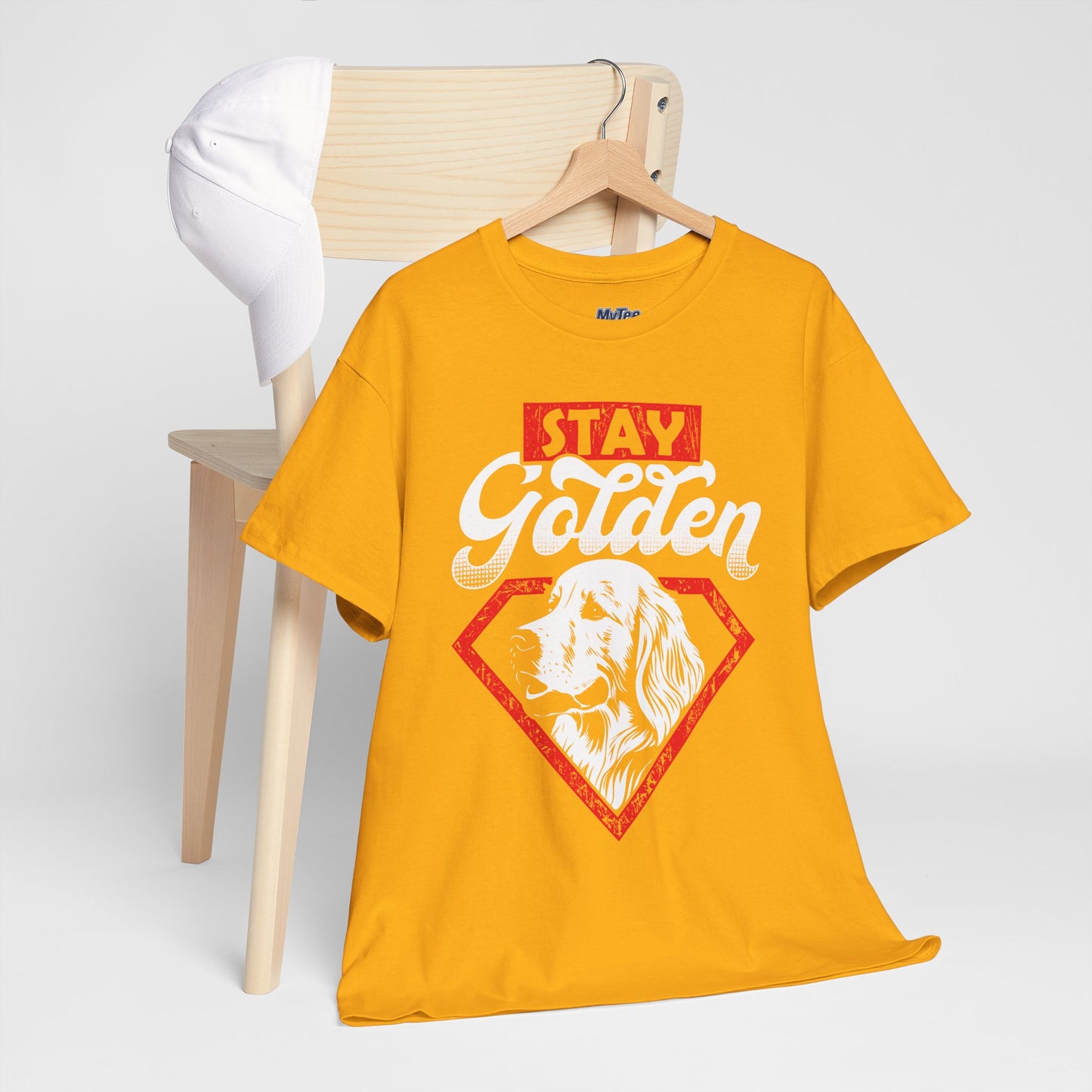 Stay Golden Unisex Cotton T-Shirt | Best Gift For Dog Lover