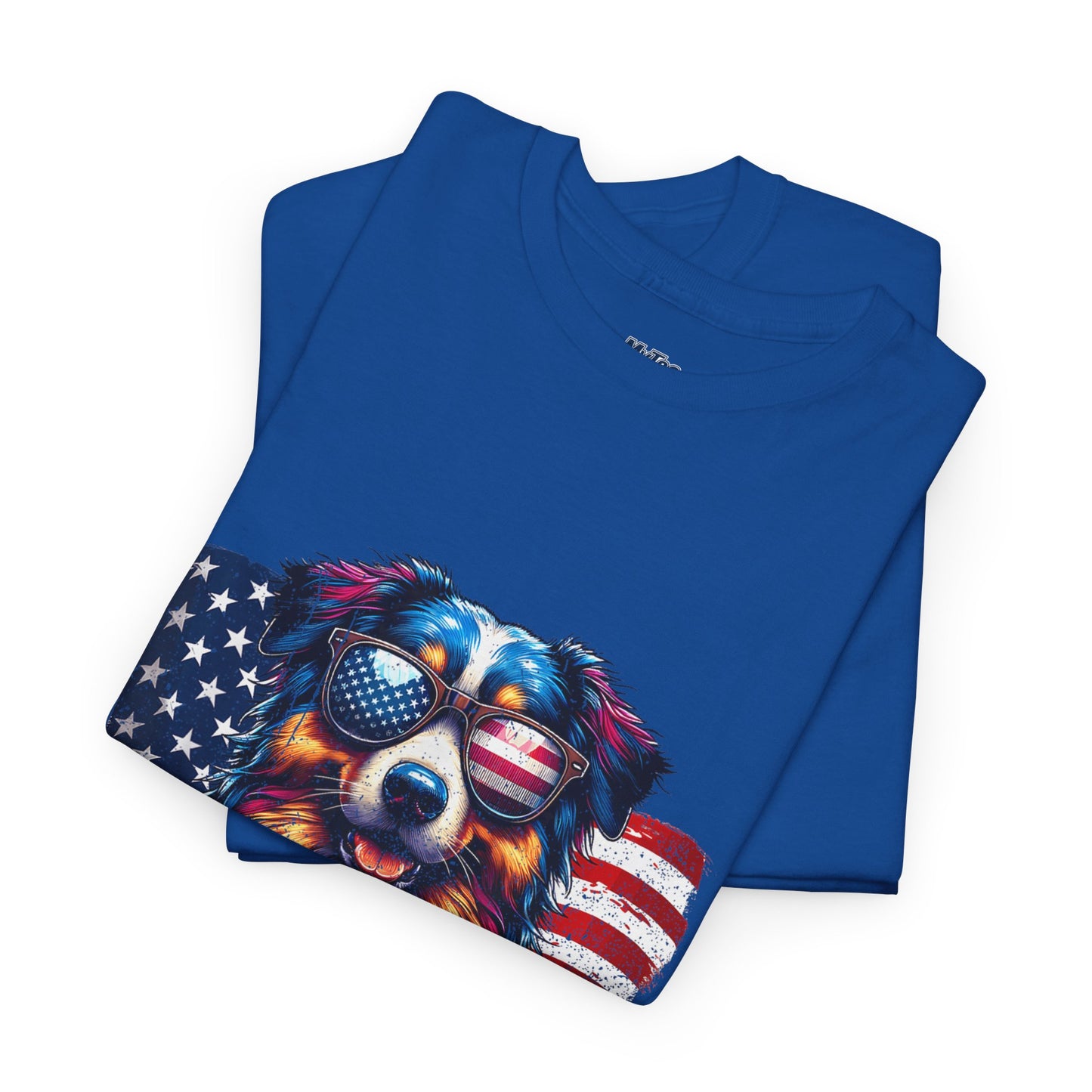 Patriotic Australian Shepherd With Sunglasses Unisex T-Shirt