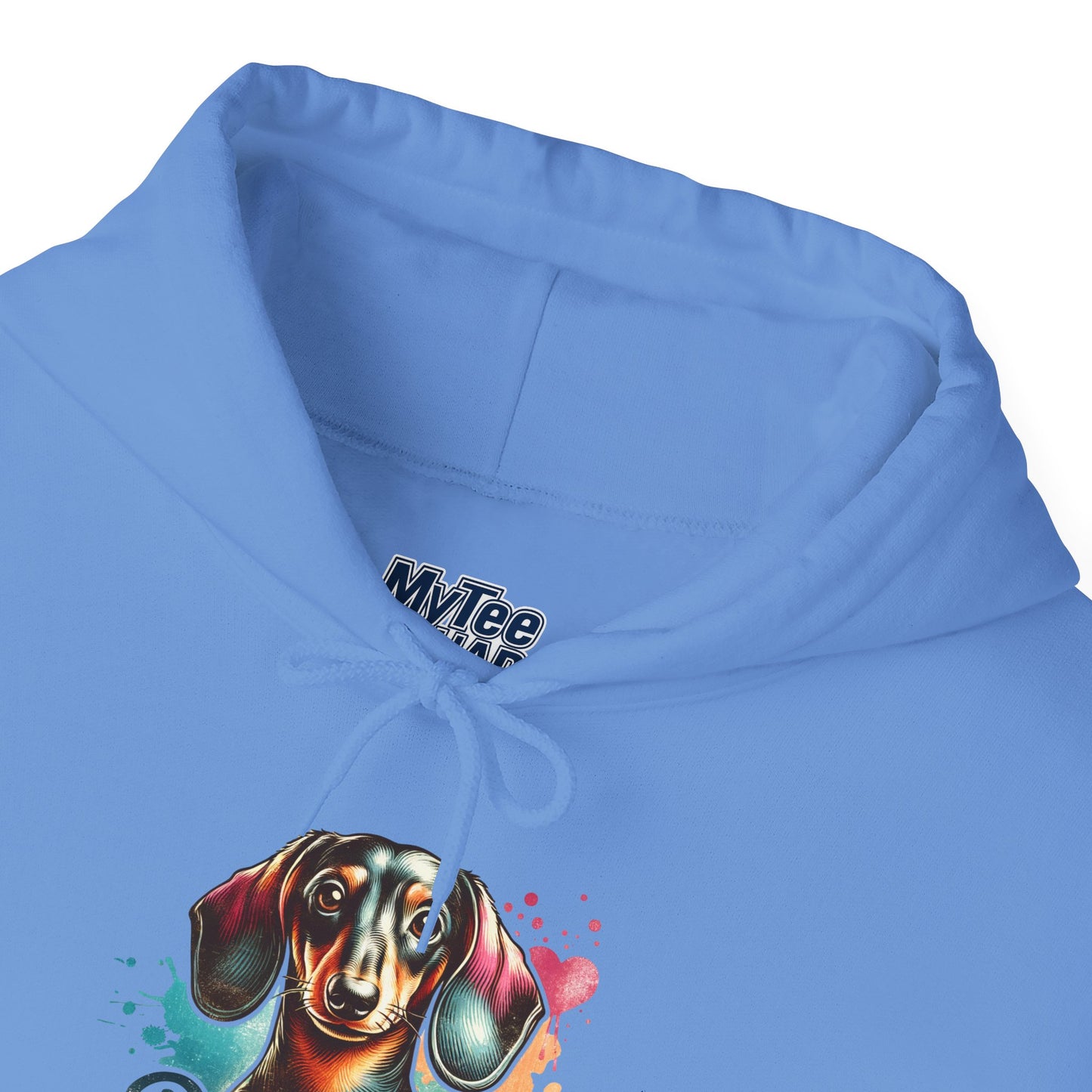 Funky Dachshund Mom Hoodie – Bright Graphic Dog Tee