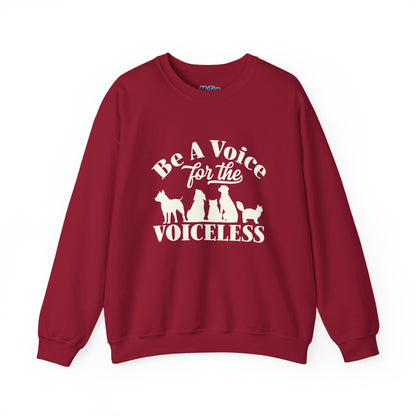 Be A Voice  For The Voiceless Unisex Sweatshirt – Animal Rescue Awareness