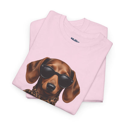 Dachshund With A Scarf Cotton T-Shirt