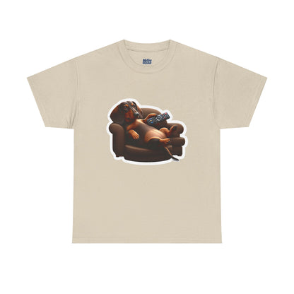 Dachshund Chill Mode Tee – Remote In Paw, Stress-Free Style