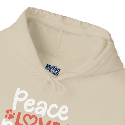 Peace, Love, Rescue Hoodie | Pet Adoption Awareness
