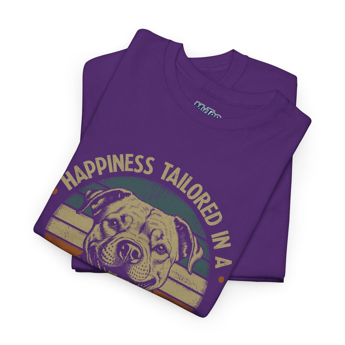 Happiness Tailored In A Pitbull Smile Unisex Tee | Animal Rescue Support Tee