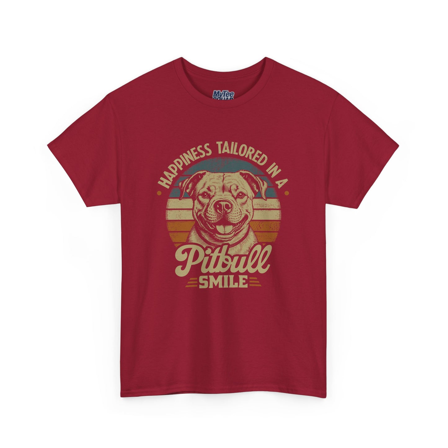 Happiness Tailored In A Pitbull Smile Unisex Tee | Animal Rescue Support Tee