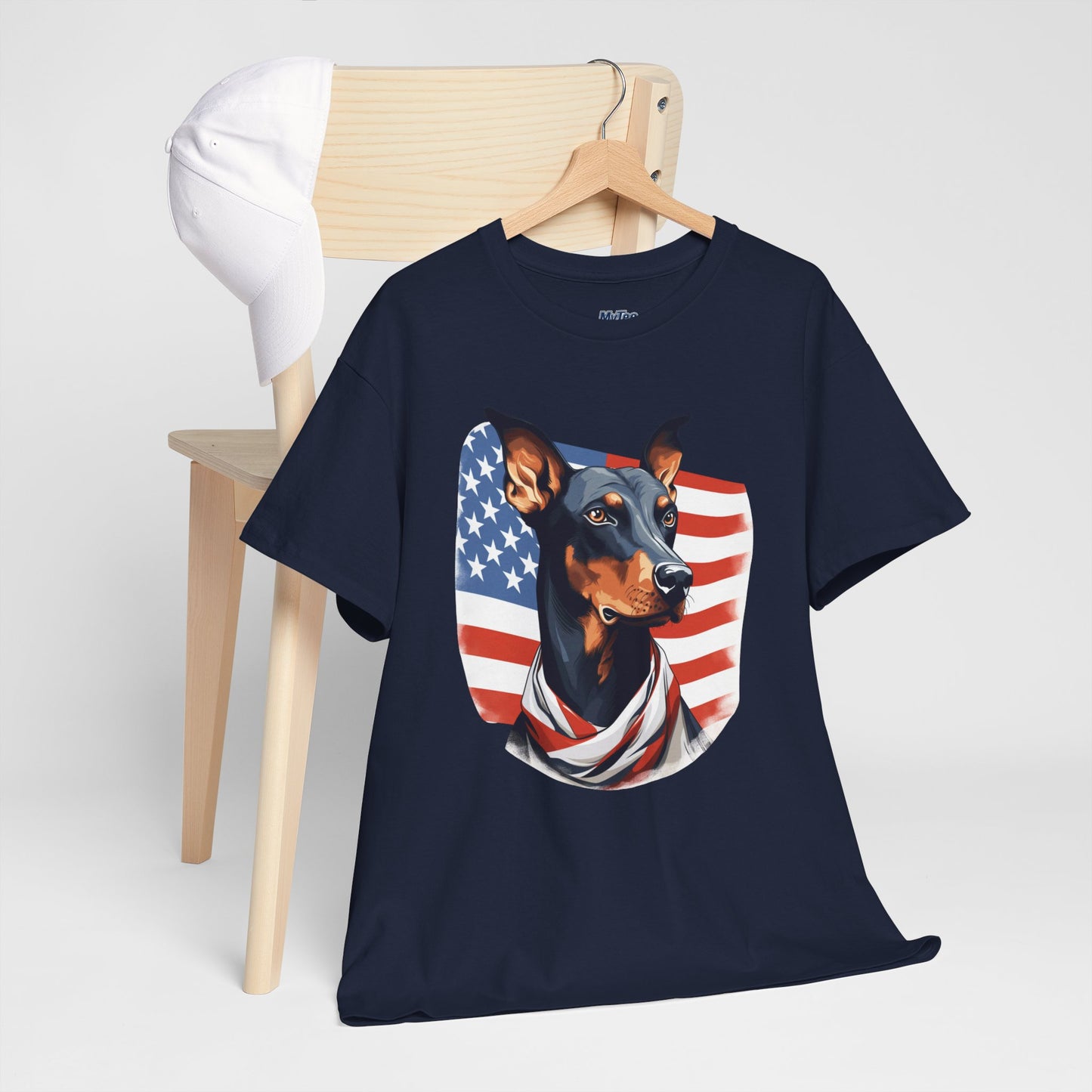 Patriotic Doberman Pinscher Unisex T-Shirt