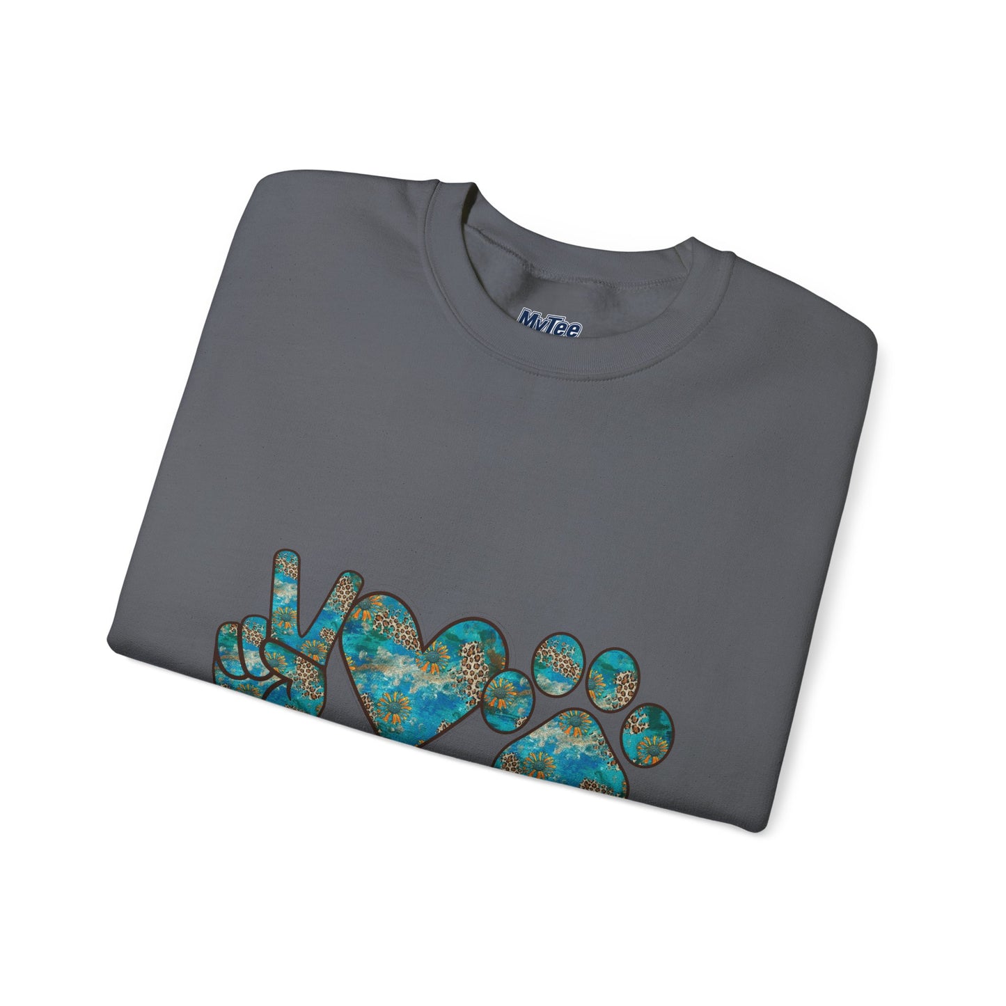 Peace Love Rescue Sweatshirt | Heavy Blend Crewneck for Animal Rescuers