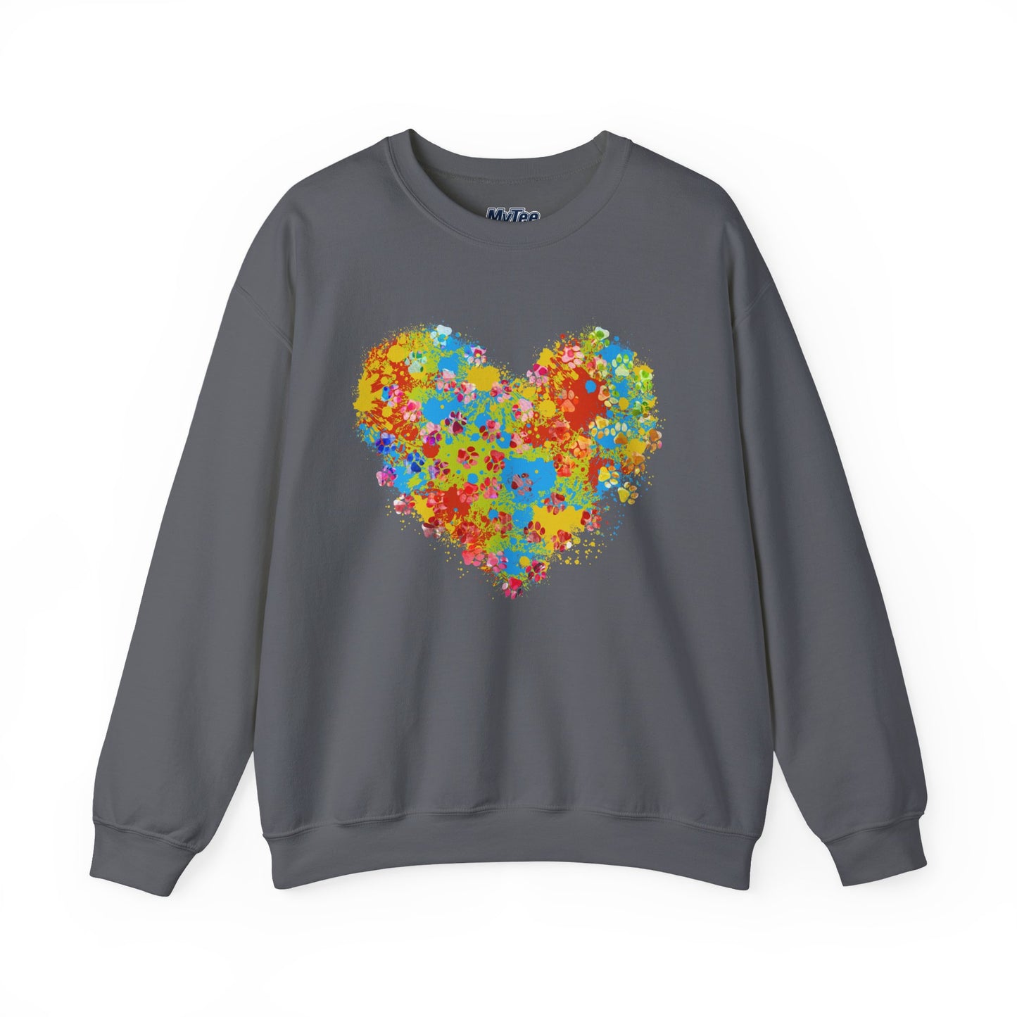 Colorful Heart Graphic Cozy Sweatshirt | Comfortable Winter Apparel