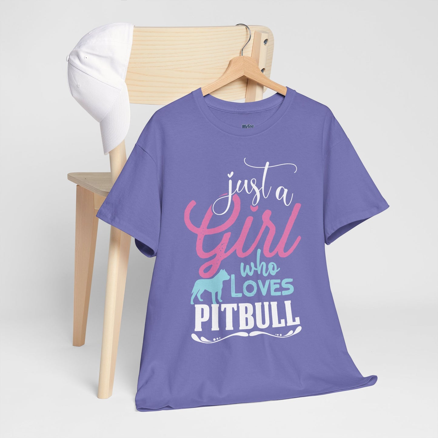 Just a Girl Who Loves Pitbulls T-Shirt – Cute Dog Lover Tee