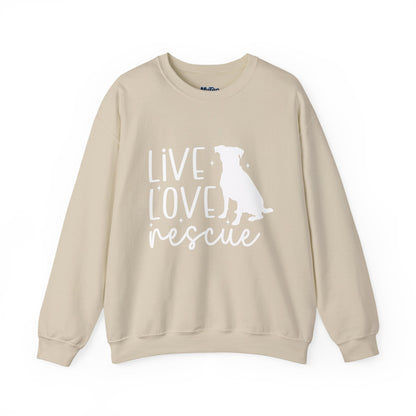 Live Love Rescue Crewneck Sweatshirt | Cozy Pet-Lover Gift