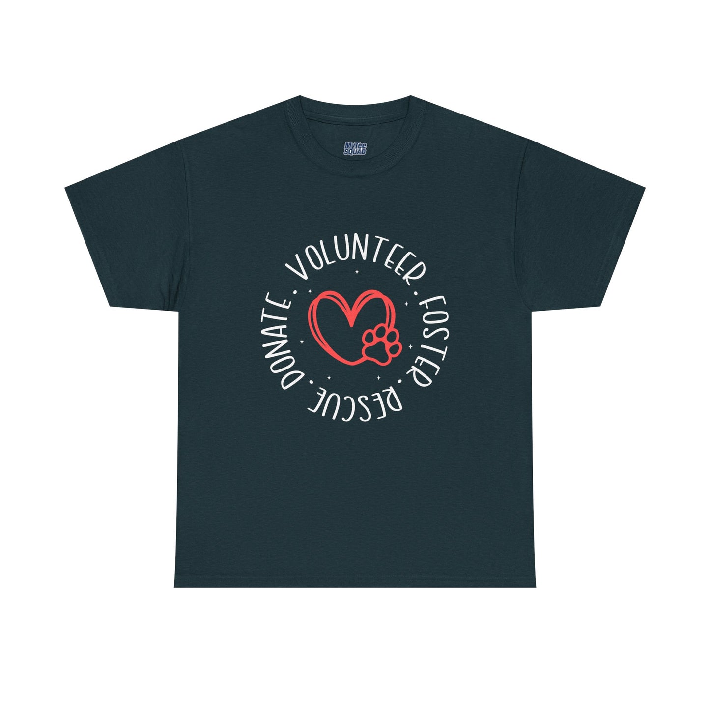 Pet Lover's Heart Volunteer Rescue Foster Donate Unisex T-Shirt