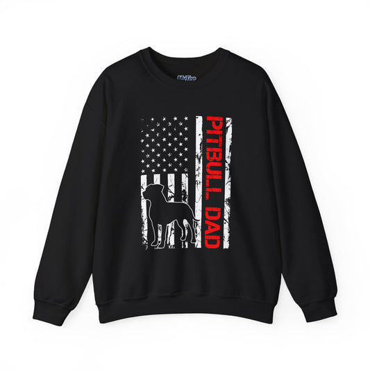 Pitbull Dad Crewneck Sweatshirt | Cozy Gift for Dog Lovers | Unique Pet Owner Apparel | Father's Day Gift