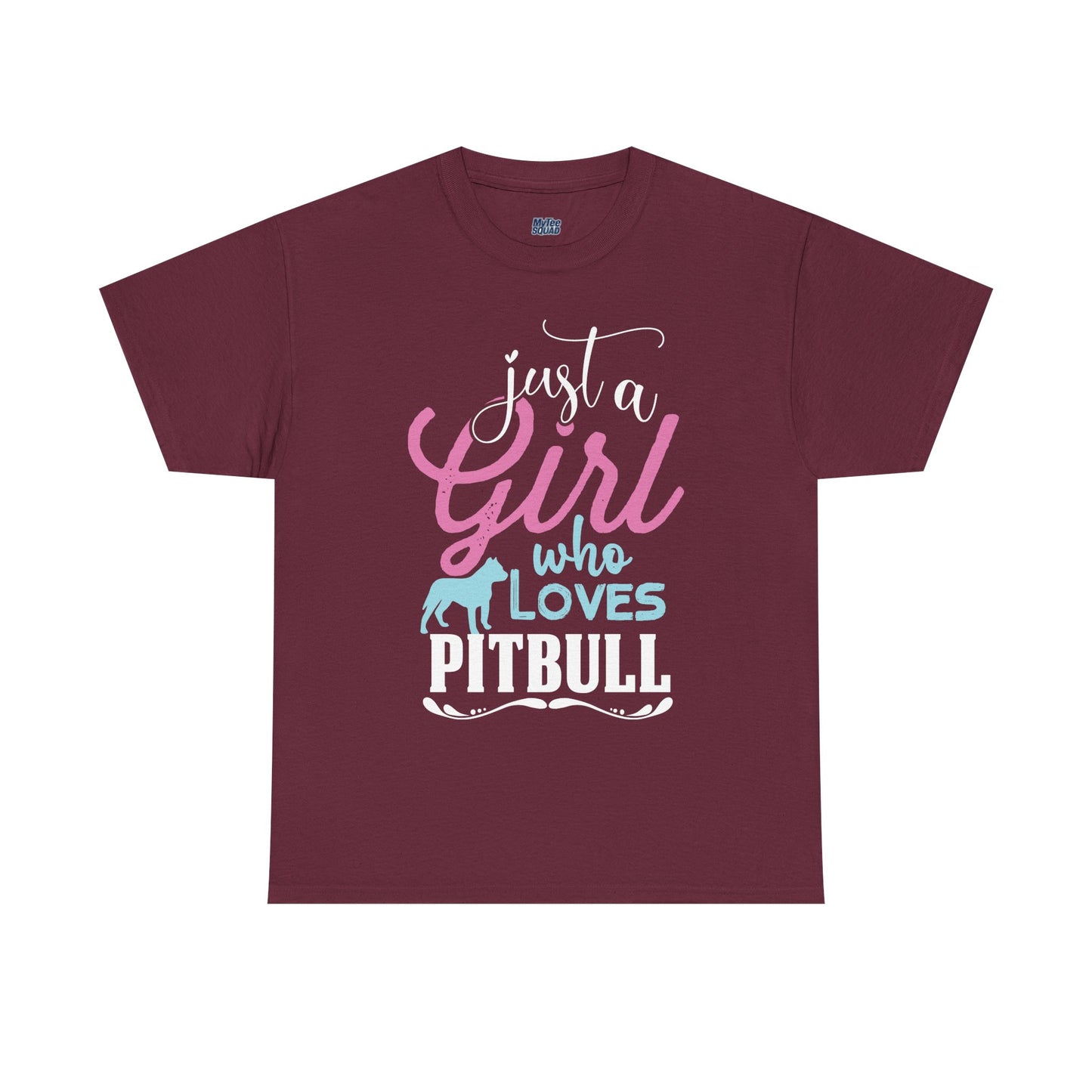 Just a Girl Who Loves Pitbulls T-Shirt – Cute Dog Lover Tee