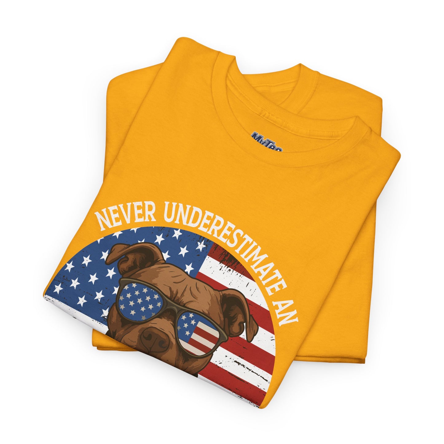 Never Underestimate An Old Man With A Pitbull T-Shirt | Gift For Dog Father