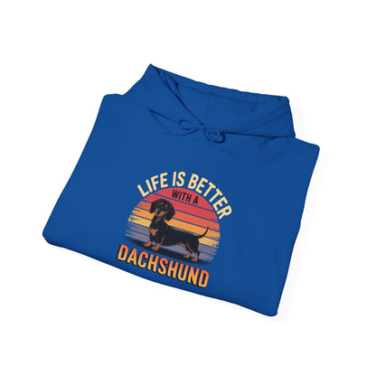 Life Is Better With A Dachshund Unisex Hoodie – Dog Lover Retro Pullover