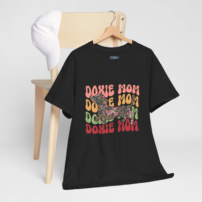 Doxie Mom Retro T-Shirt – Colorful Dog Mom Graphic Tee