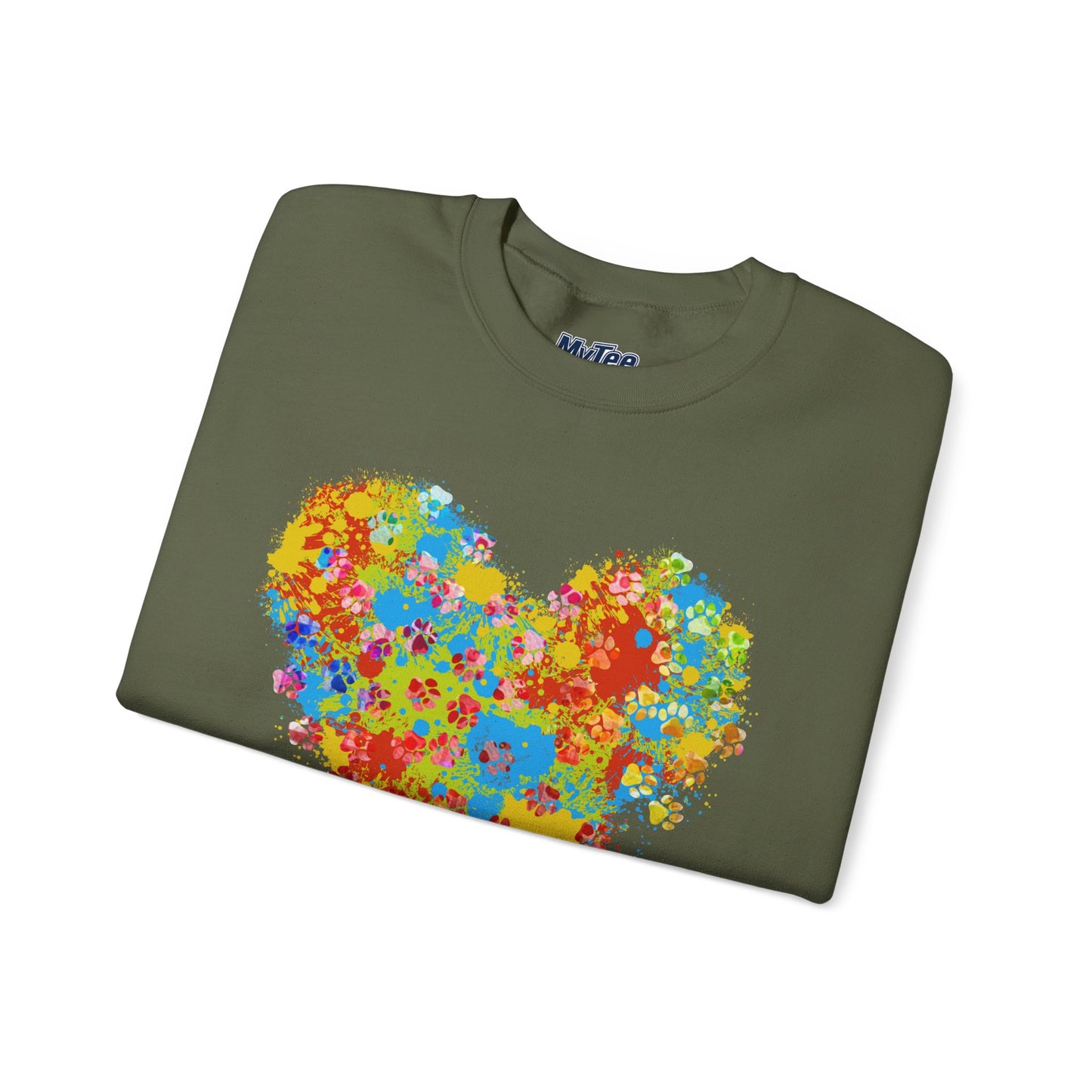 Colorful Heart Graphic Cozy Sweatshirt | Comfortable Winter Apparel
