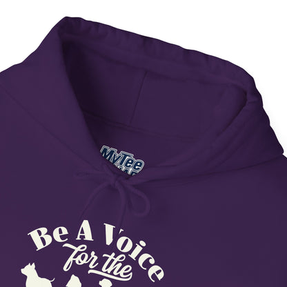 Be A Voice  For The Voiceless Unisex Hoodie – Animal Rescue Awareness