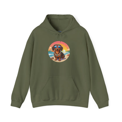 Dachshund Lover's Sunset Unisex Hoodie
